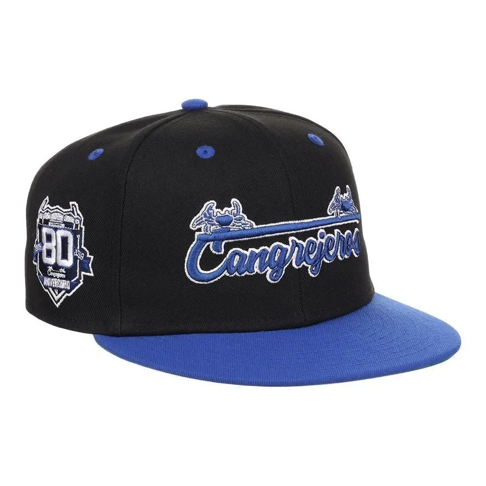 Ebbets‎ Field flannels SANTURCE CANGREJEROS NLB FLIP FITTED BALLCAP BLACK NWT